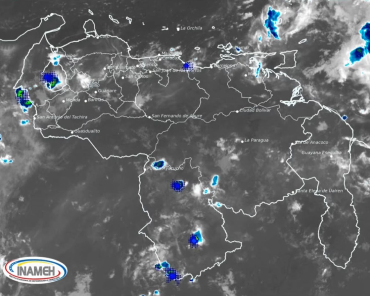 Inameh prevé nubosidad con lluvias de intensidad variable en gran parte del país este #18Nov