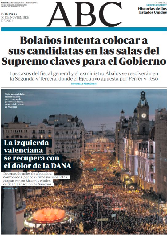 Portadas de la prensa internacional de este domingo 10 de noviembre de 2024