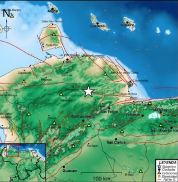 Sismo de magnitud 3.4 se registró en Churuguara estado Falcón