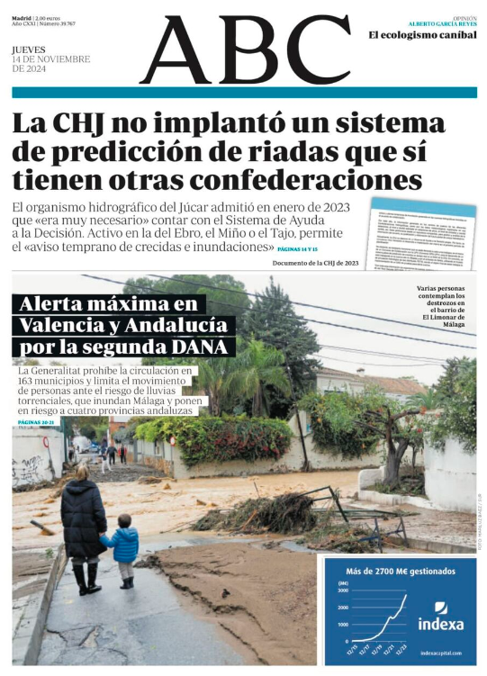 Portadas de la prensa internacional de este jueves 14 de noviembre de 2024