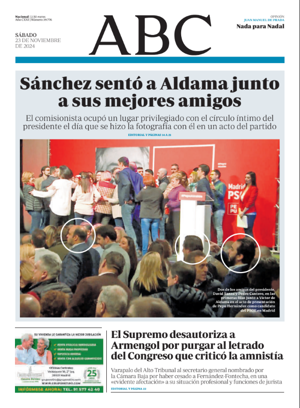 Portadas de la prensa internacional de este sábado 23 de noviembre de 2024