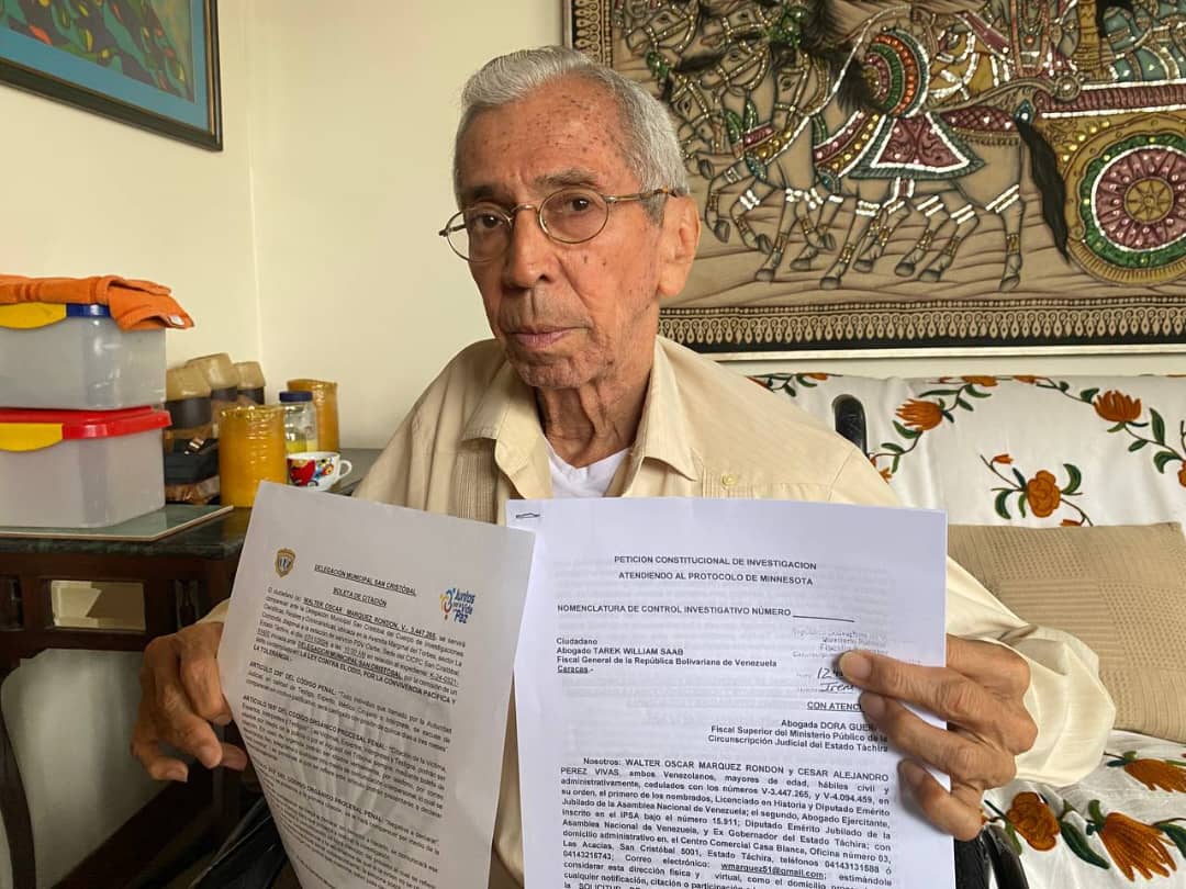 Venezuela’s Cicpc opened an investigation against Walter Márquez for “inciting hatred” after demanding the death of Edwin Santos to be clarified