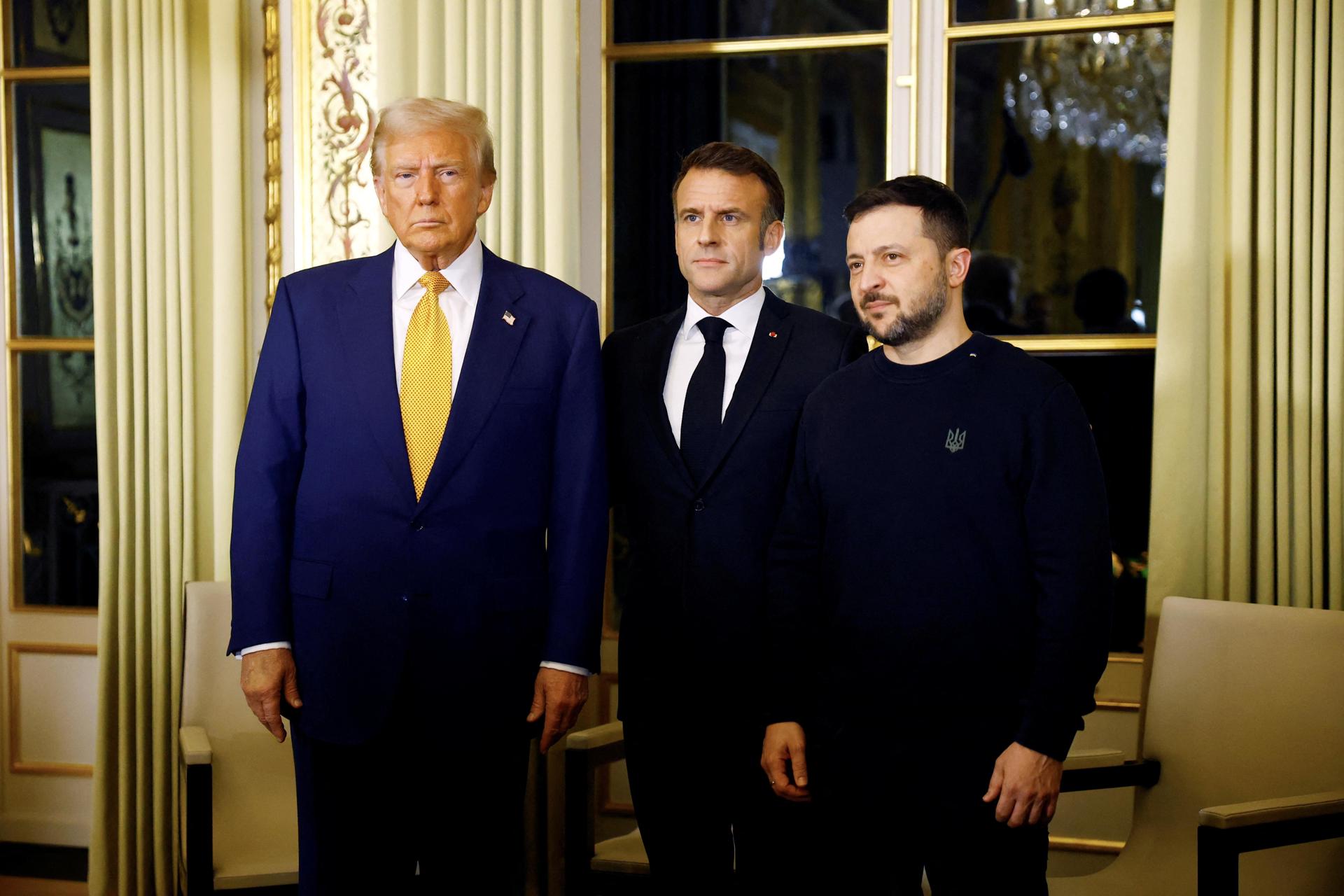 Trump se reunió con Zelenski en París, en un encuentro organizado por Macron (FOTOS)