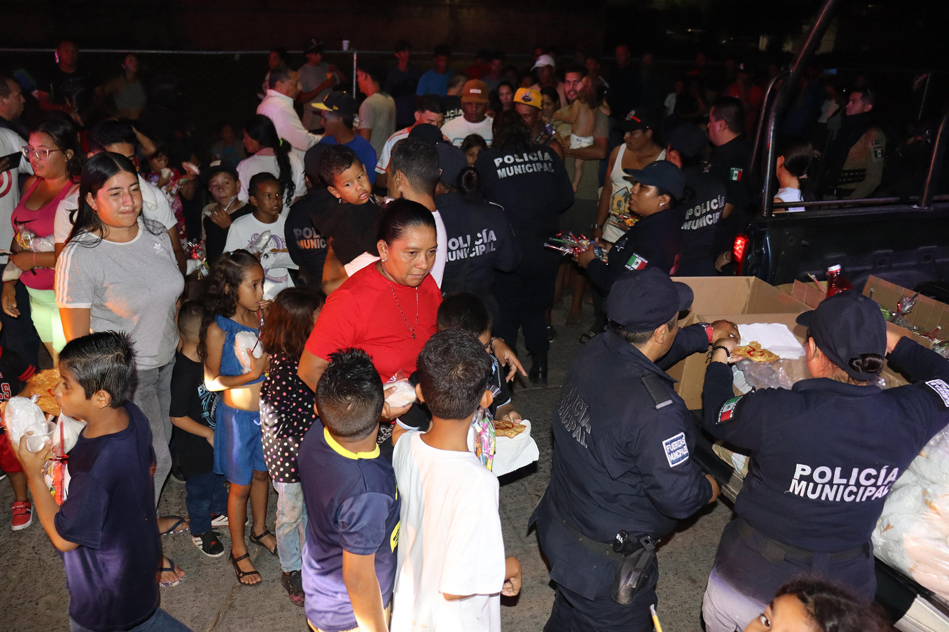 Migrantes, entre ellos venezolanos, celebraron la Navidad varados en la frontera sur de México