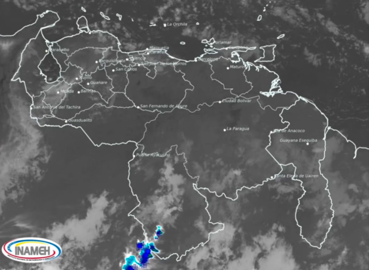 Inameh pronostica lluvias dispersas y clima variable en gran parte del país este #13Dic