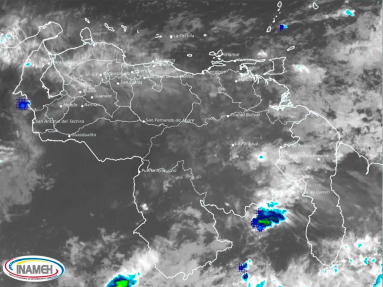 Inameh prevé nubosidad con precipitaciones leves en gran parte del país este #12Dic