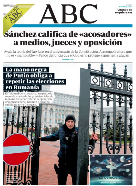 Portadas de la prensa internacional de este sábado 7 de diciembre de 2024