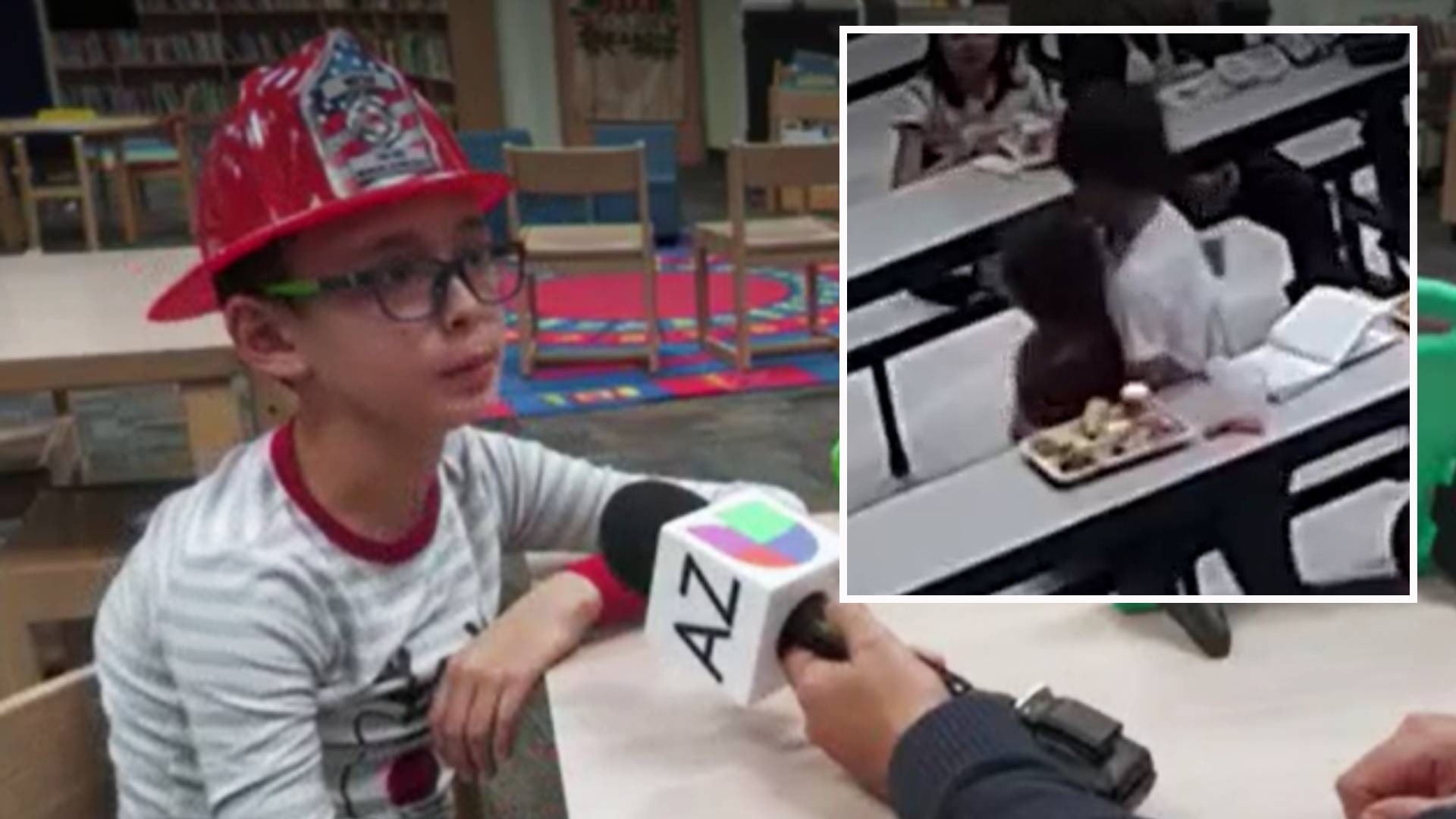 La hazaña de un niño que salvó a su compañerito de asfixiarse con comida en su escuela de Arizona (VIDEO)