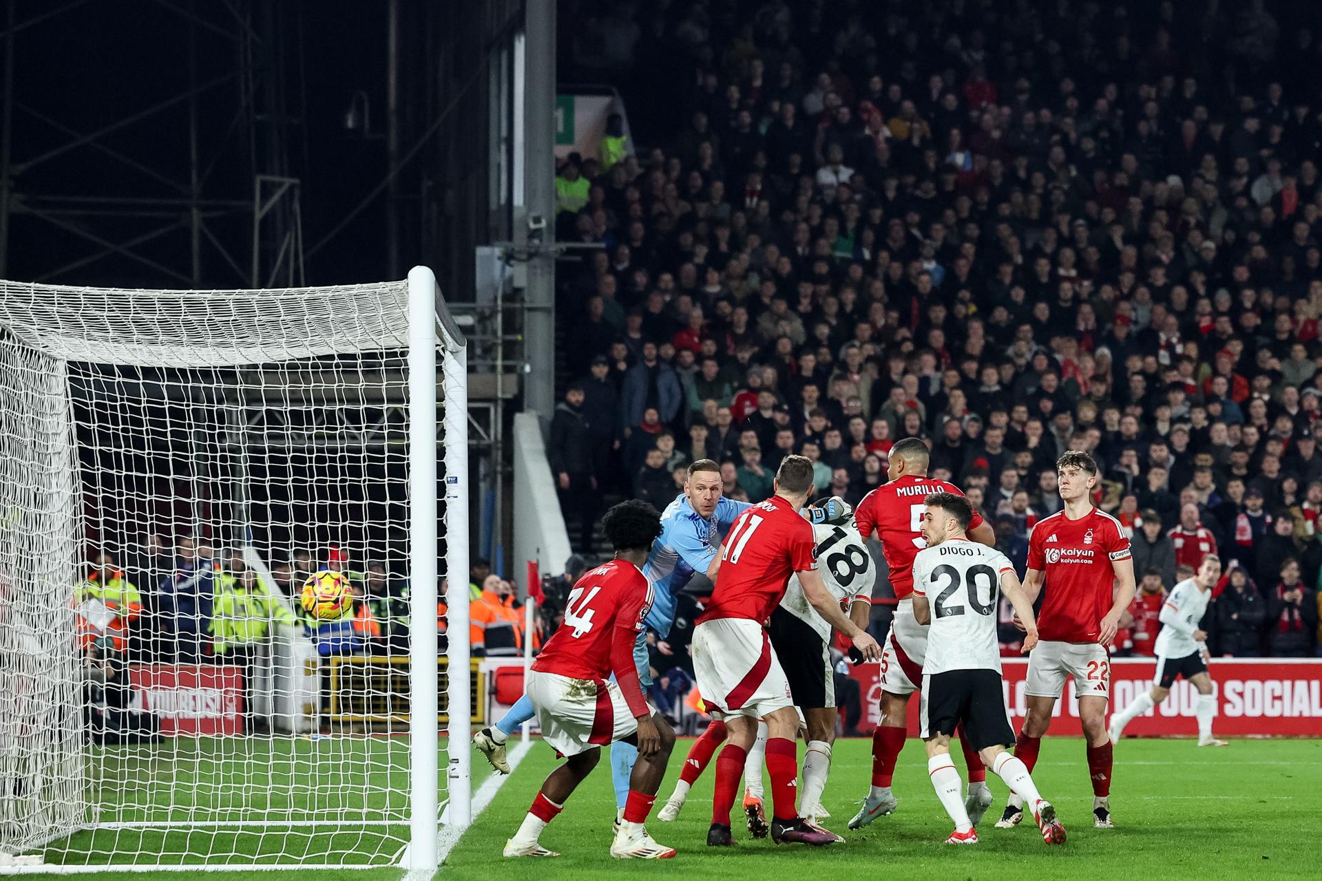 Diogo Jota salvó al Liverpool de la gesta del Nottingham Forest