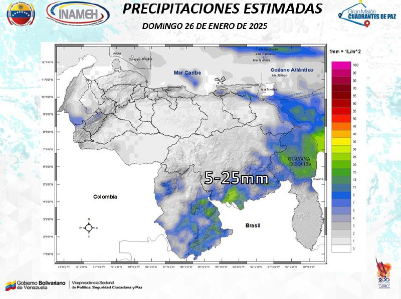 Inameh prevé nubosidad parcial en gran parte de Venezuela este #26Ene