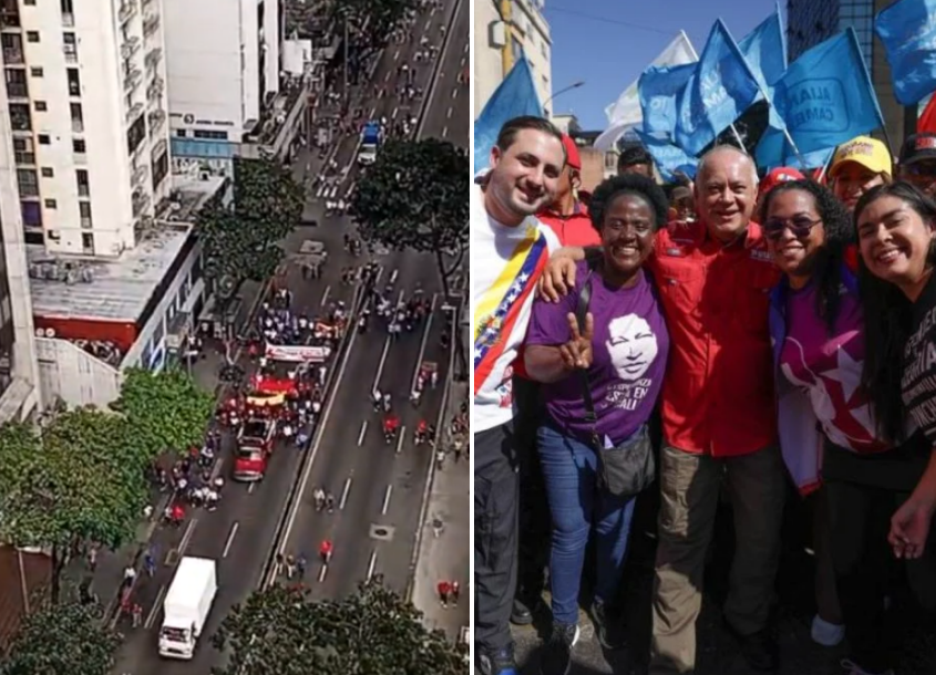 VIDEO: ni con autobuses, dádivas y amenazas el Psuv puede llenar una cuadra en Caracas