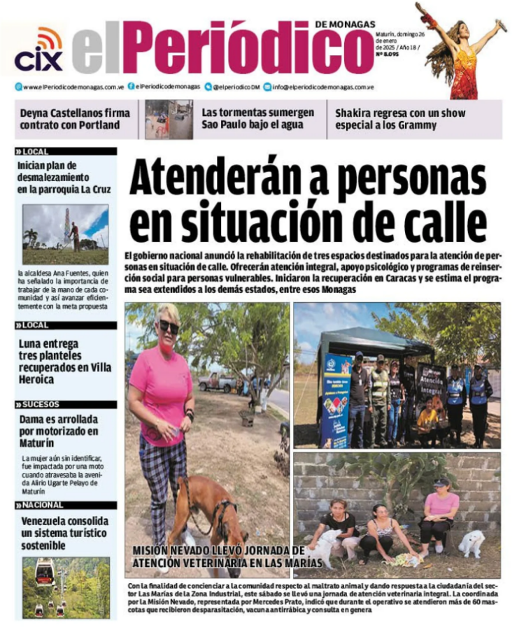 Portadas de este domingo 26 de enero de 2025