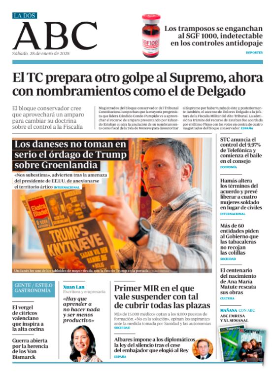 Portadas de la prensa internacional de este sábado 25 de enero de 2025