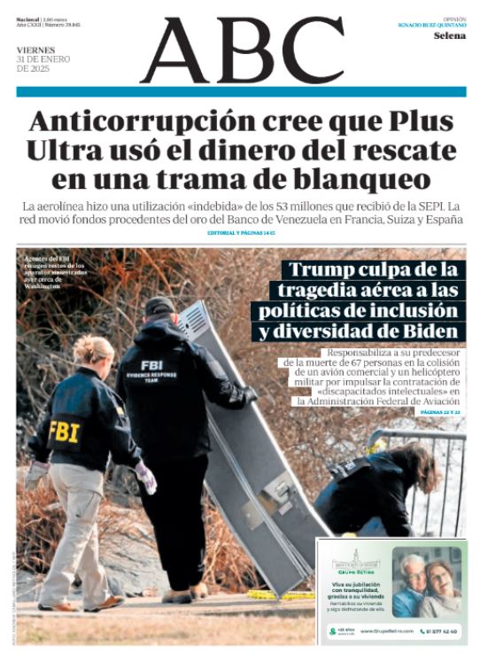 Portadas de la prensa internacional de este viernes 31 de enero de 2025