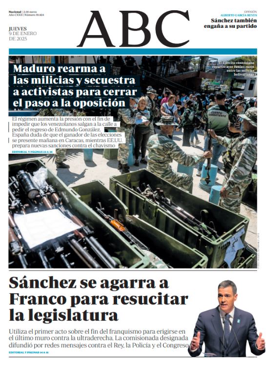 Portadas de la prensa internacional de este jueves 9 de enero de 2025