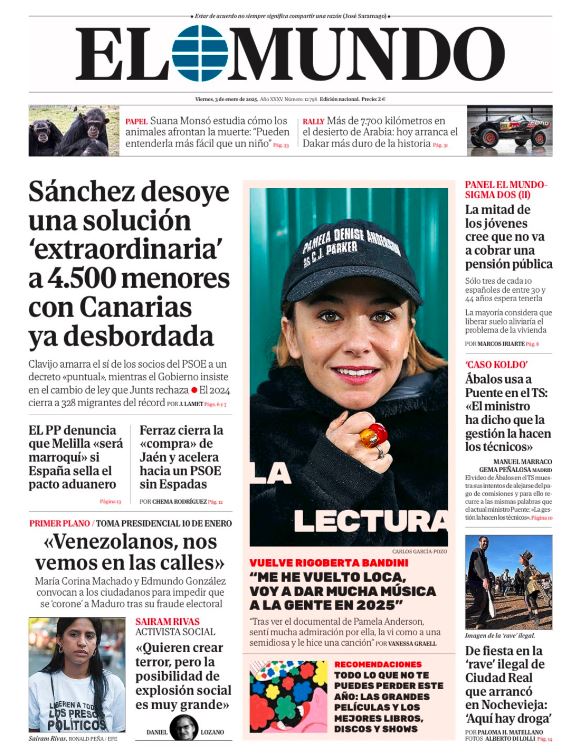 Portadas de la prensa internacional de este viernes 3 de enero de 2025