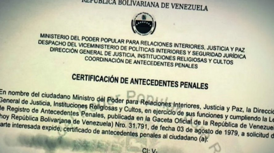 Antecedentes penales en Venezuela: Sepa cómo legalizar el documento online