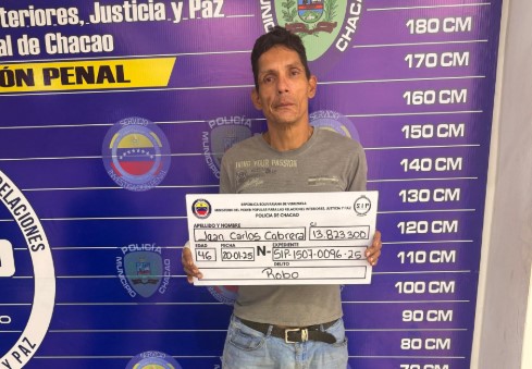 Capturado alias “el cojo” en Chacao por andar hurtando piezas de vehículos