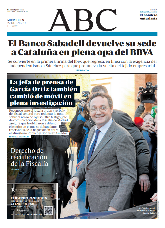 Portadas de la prensa internacional de este miércoles 22 de enero de 2025