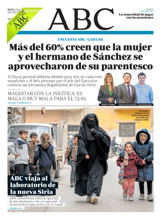 Portadas de la prensa internacional de este domingo 26 de enero de 2025