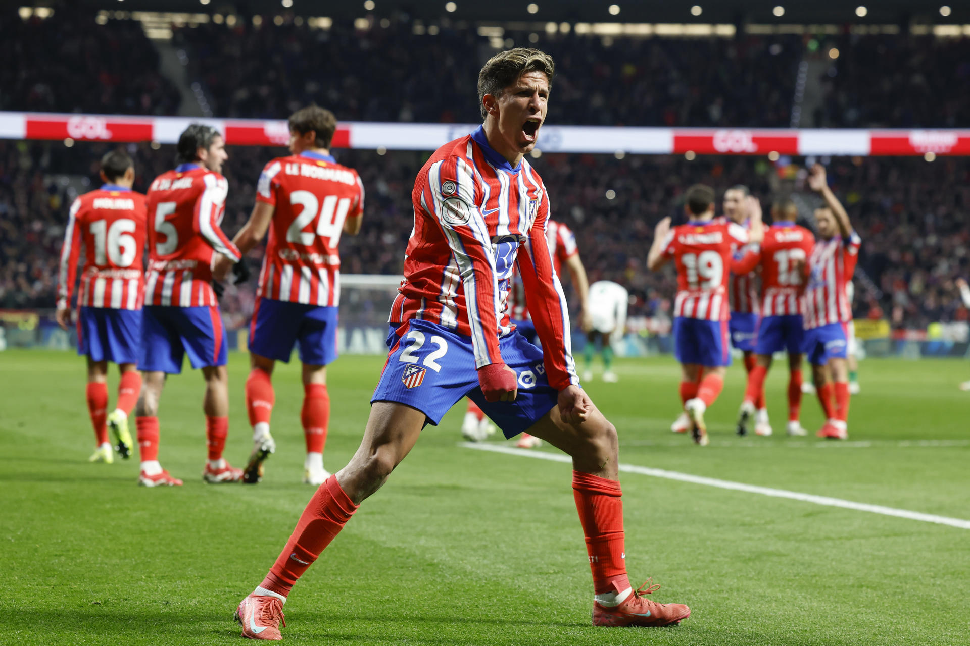 Atlético de Madrid se impuso ante Getafe con goleada y avanzó a semifinales de la Copa del Rey