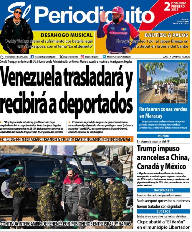 Portadas de este domingo 2 de febrero de 2025