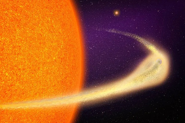 Descubren un planeta que se desintegra rápidamente y produce una cola similar a la de un cometa